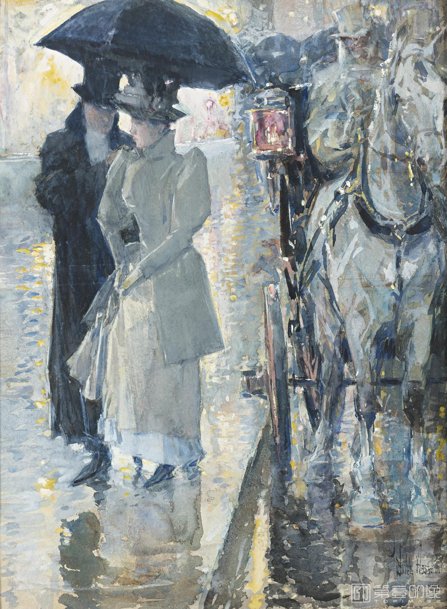 油画-蔡尔德·哈萨姆 Childe Hassam作品集-078